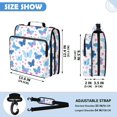 thumbnail image 3 of Zipper Binder with Shoulder Strap 2 inch 3 Ring Waterproof File Folder Organizer Bag 500 Sheet Cute Butterflies and Hearts Pattern, 3 of 8