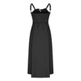 thumbnail image 6 of Womens Bustier Corset Dress Summer Casual with Slit Spaghetti Strap Formal Midi Flowy Dresses, 6 of 7