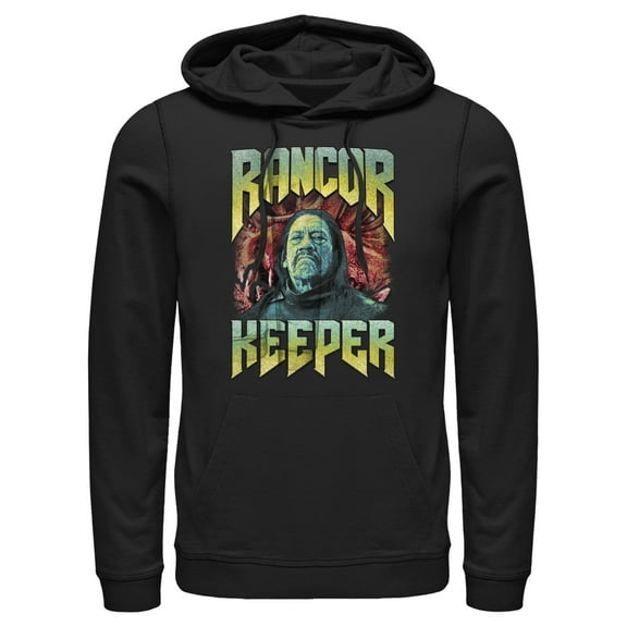 Men's Star Wars: The Book of Boba Fett Rancor Keeper Pull Over Hoodie Black 2X Large