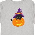 thumbnail image 4 of Inktastic Halloween Cat, Black Cat, Witch Hat, Pumpkin Boys or Girls Long Sleeve Toddler T-Shirt, 4 of 5