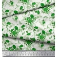 thumbnail image 3 of Soimoi Poly Georgette Fabric Leaves & Rose Flower Printed Fabric 1 Yard 52 Inch Wide, 3 of 3