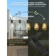 thumbnail image 3 of Guirnaldas de Luces LED Solares para Exterior, 15 Metros 15+1 Focos LED ST38 Serie de Luz, Resistente al agua, 8 Modos de lluminaci&oacute;n, Cadena de Luces Decorativas para Jardin Patio Boda Cua, 3 of 7