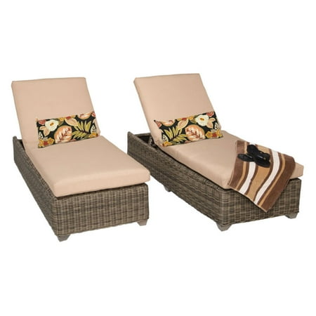 Tk Classics Cape Cod Outdoor Chaise Lounge Set Of 2 Chairs And