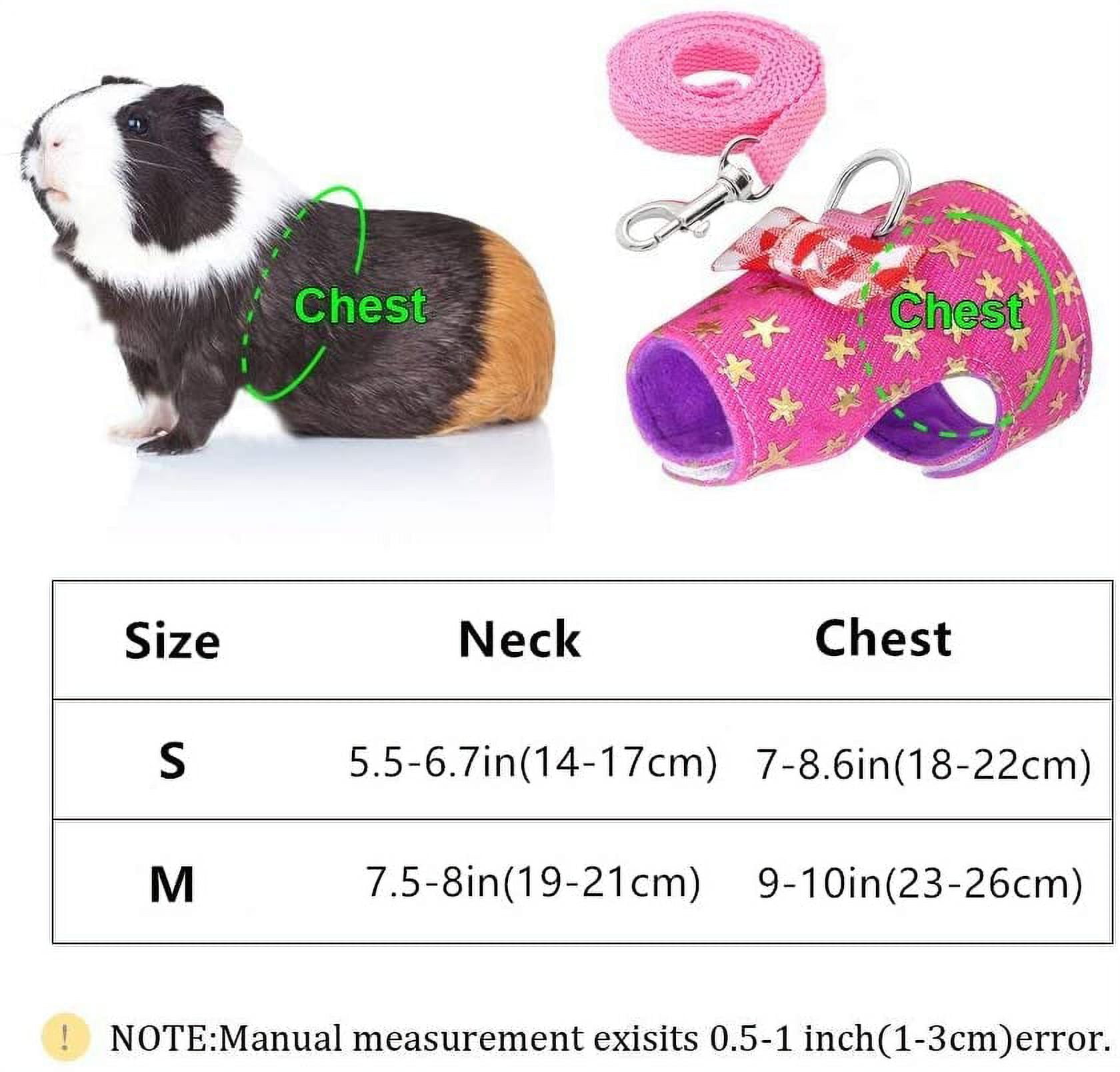 Ludlz Guinea Pig Harness and Leash Soft Mesh Small Pet Harness with Safe Bell No Pull Comfort Padded Vest for Guinea Pigs Ferret Chinchilla and Similar Small Animals Walmart