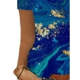 thumbnail image 4 of DYMADE Women Crew Neck Pullover Printed Casual Short Sleeved T-shirt, 4 of 4