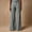 Gray, variant on Women's Casual Daily Striped Button Down Pants – Vertical Stripe Side Pocket Wide Leg Trousers for Office Commuting Black,L