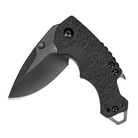 Kershaw Shuffle (8700BLK), Multifunction Pocket Knife with 2.4” Stainless Steel Blade and Black-Oxide Coating and Black K-Texture Grip Handle, Features Flathead Screwdriver and Bottle Opener, 2.8 (Best Knife With Bottle Opener)
