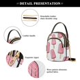 thumbnail image 4 of FORMRS Crossbody Bag for Women Quilted Travel Shoulder Cell Phone Purse with Chain Strap Handbag, Pink Ice Cream, 4 of 7