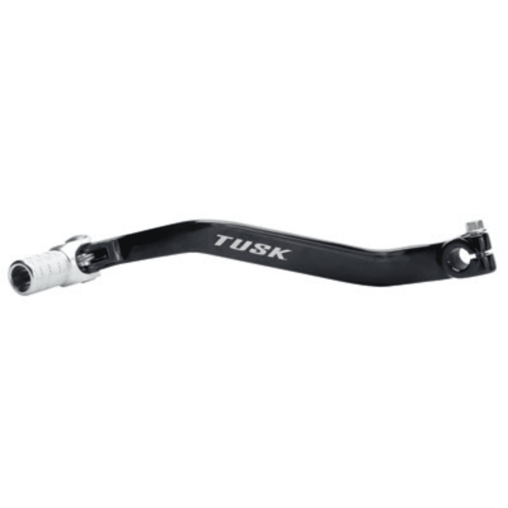 Tusk Folding Shift Lever +10mm Black/Silver Tip for Kawasaki KLR650