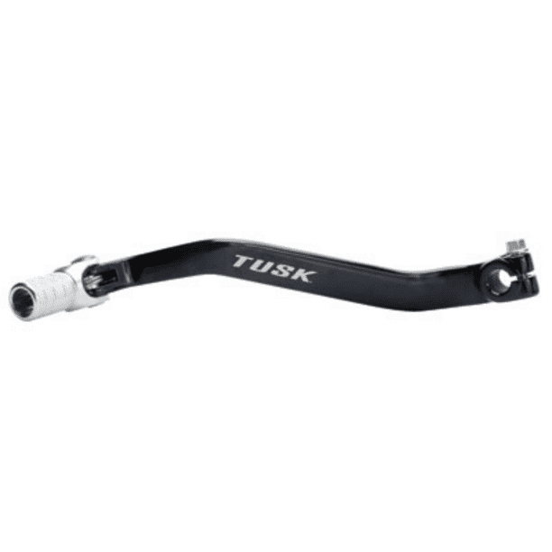 Tusk Folding Shift Lever +10mm Black/Silver Tip for Kawasaki KLR650