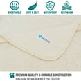 thumbnail image 3 of PetAmi Waterproof Dog Blanket For Small Medium Dogs, Pee Proof Pet Blanket Sherpa Fleece Couch Cover, Reversible Cat Throw Bed Sofa Protector, Soft Plush Washable Pad (Medium 29x40, Beige), 3 of 7
