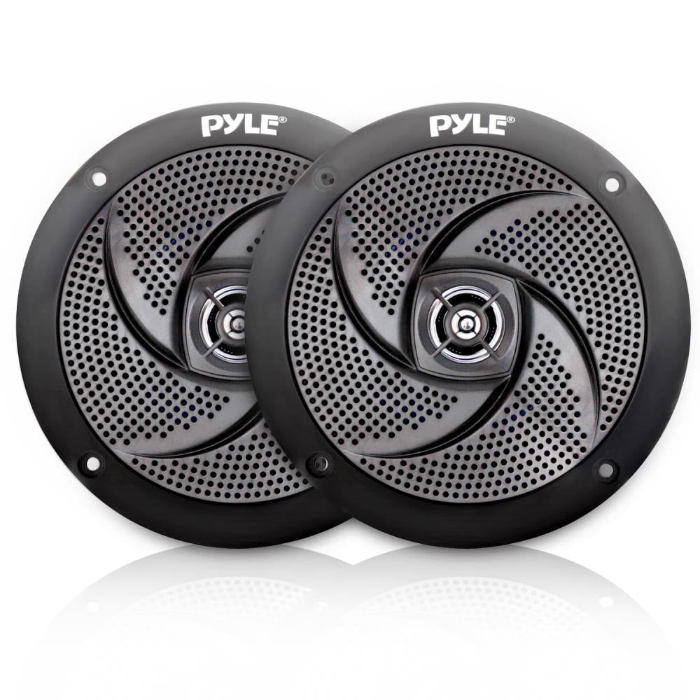 Pyle PLMRS5B - Waterproof Rated Marine Speakers, Low-Profile Slim Style Speaker Pair, 5.25''-inch (180 Watt)
