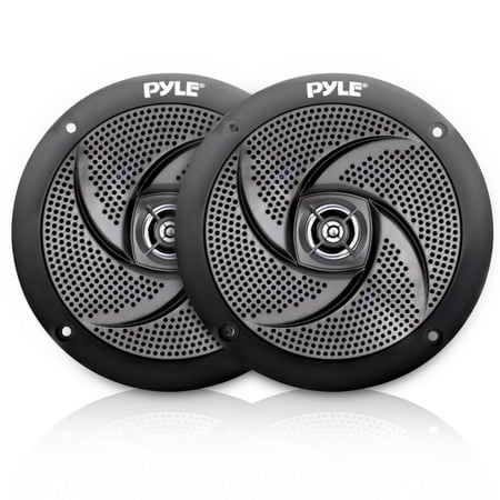 Pyle PLMRS5B - Waterproof Rated Marine Speakers, Low-Profile Slim Style Speaker Pair, 5.25''-inch (180 (Best 5.25 Marine Speakers)