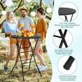 thumbnail image 4 of 31.5" Round Portable Cocktail Table, Folding Plastic Picnic Table with Detachable Legs, Lightweight Waterproof Table for Outdoor Activities (Black 1-Pack), 4 of 8