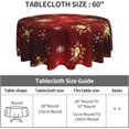 thumbnail image 3 of Merry Christmas Round Tablecloth 60 Inch Winter Snowflake Decorative Round Table Cloth for Home Kitchen Dining Room Patio Outdoor Picnic Party, 3 of 5