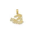 thumbnail image 3 of 10K Yellow Gold Aquarius Charm Astrology Zodiac Pendant Necklace with Chain for Women, 3 of 5
