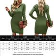 thumbnail image 2 of Vestido Cuello de solapa Vestido elegante Casual Mujer Estilo sexy Ropa de fiesta (Verde XL) Cgtredaw Verde T XL para Mujer, 2 of 7