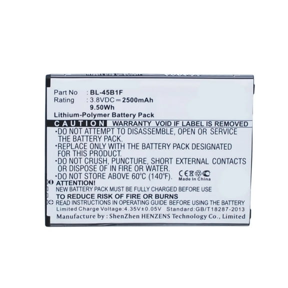 Batteries N Accessories BNA-WB-P3868 Cell Phone Battery - Li-Pol, 3.8, 2500mAh, Ultra High Capacity Battery - Replacement for LG BL-45B1F, EAC63118201, EAC63158401 AAC Battery