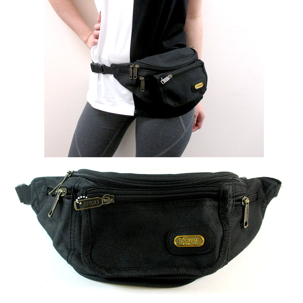 DONY - 1 X Black Waist Fanny Pack Belt Bag Pouch Travel Case Sport Hip Purse Men Women - 0