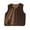 Brown, variant on URMAGIC Boys Girls Polar Fleece Vest Jacket Kids Ligntweight Solid Color Zipper Closure Sleeveless Puffer Down Vest