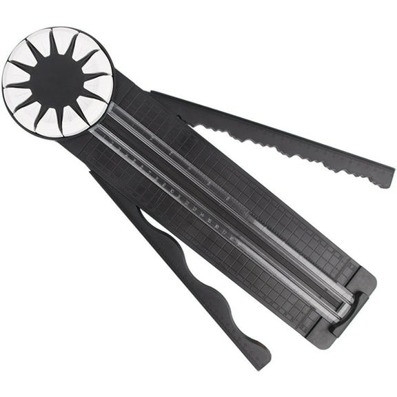 Hzzsbu 12-in-1 Rotary Paper Trimmer, Multifunctional Scrapbook Cutting Tool with Measurements for Crafting