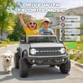 thumbnail image 5 of iRerts 24V 2 Seater Ride on Cars, Licensed Ford Bronco Base Powered Ride on Toys for Big Kids Ages 3-8, Kids Car Electric Vehicle with Remote Control, Bluetooth, LED Lights, 4 Wheel Suspension, White, 5 of 9