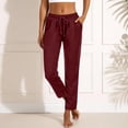 thumbnail image 2 of TIANZEN High Waisted Casual Yoga Pants For Split Flared Trousers Soft Athletic Workout Wide Leg Bottoms Elastic Pants for Women Work Casual, 2 of 4