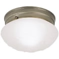 thumbnail image 1 of 66604 Single Light Flush Mount Ceiling Fixture, Antique Brass, 1 of 1