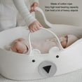 thumbnail image 2 of Baby Sleeping Basket Cute Cartoon Bear Pattern Storage Wove Cotton Rope Sleeping Bassinet for Newborn Infants Type 2, 2 of 8