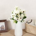 thumbnail image 4 of Torqee Premium Artificial Rose Bouquet,32cm Realistic Silk Flower Stems for Home Wedding Vase Centerpiece Floral Arrangement,White, 4 of 5