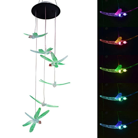 Yhmxh Solar Yard Lights Solar Lights Outdoor Waterproof Solar Wind Chimes Color Changing Solar Lights Outdoor Gardening Gift Birthday Gifts for Mom Grandma Decorative Mobile Lights for Garden