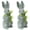 Green, variant on 2PCS Easter Decoration Sparkling Foam Bunny Figurine with Bow tie 8.6" Glitter Rabbit Tabletop Ornament for Easter Centerpieces Spring Home Office Table Decor