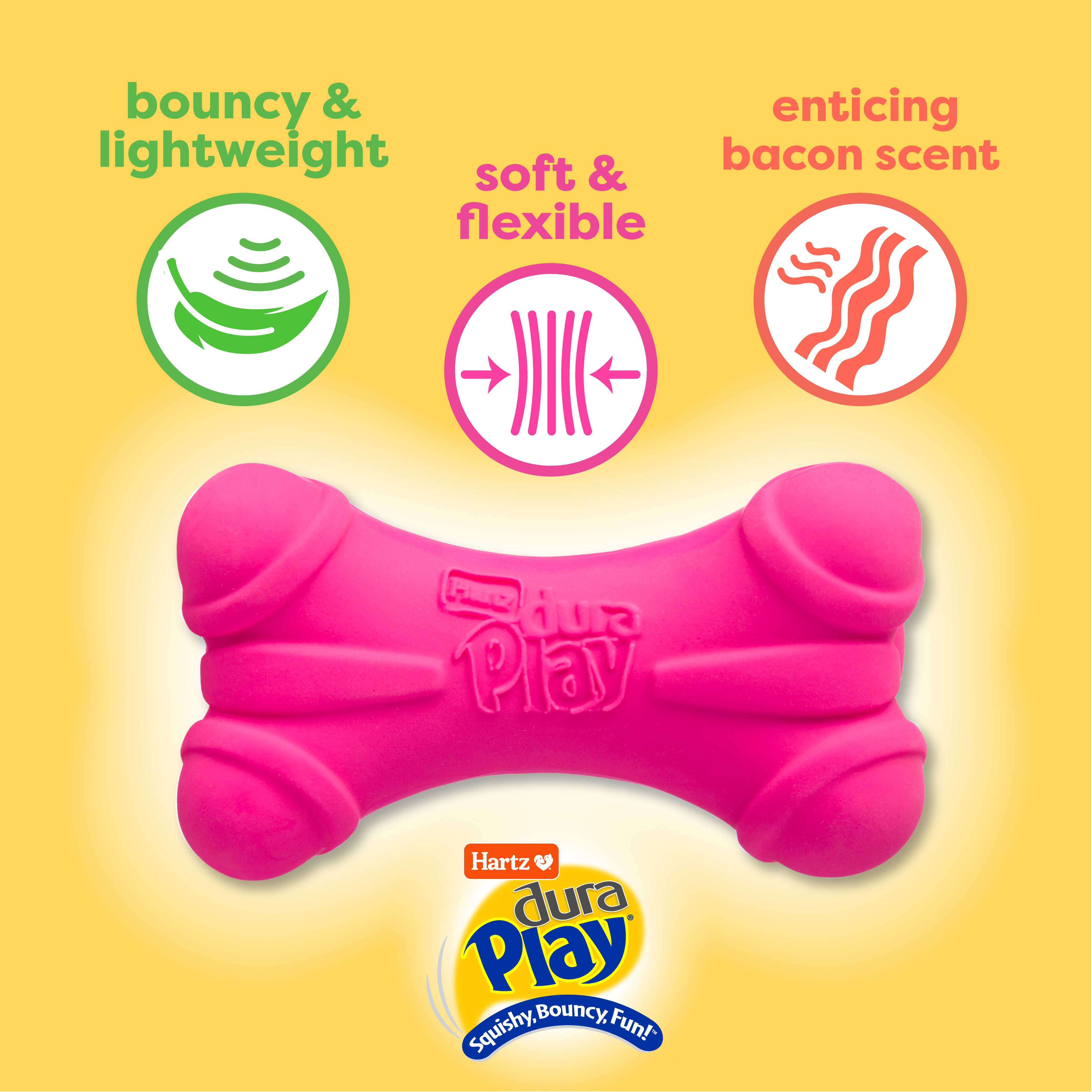 Hartz DuraPlay Medium Dog Bone Latex Toy photo 3
