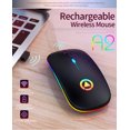 thumbnail image 3 of Silent Wireless Mouse Charging Bluetooth Luminous Computer Accessories Office-C battery version, 3 of 7