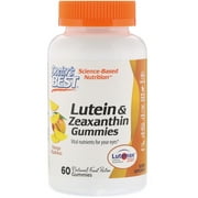 Doctors Best Lutein Gummies with Lutemax 2020, 60 Ct, Chewable Natural Eye Support Supplement, Marigold Lutein, Zeaxanthin, Eye Health & Macular Support, Non-GMO, Natural Fruit Pectin, Vegan