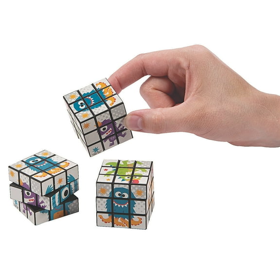 Cute Monster Magic Cube - Party Favors - 12 Pieces