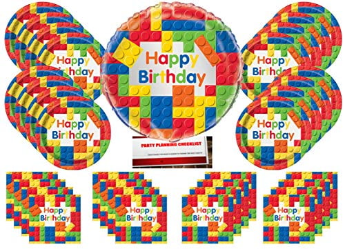 building blocks Mega Bloks Birthday Party Supplies Bundle Pack for 16 ...