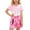 a-Pink13243, variant on VNKIDY Girls Kids Three Piece Summer Outfit With Round Neck Short Sleeve Cropped Shrug Graphic Print Crop Cami Cargo Shorts For Streetwear Cozy Set
