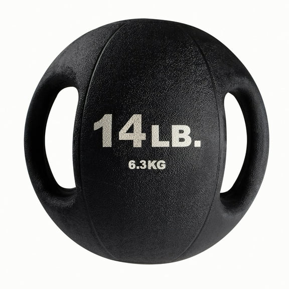 BSTDMB14 14lb BLack Dual Grip Medicine Ball