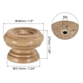 thumbnail image 2 of Unique Bargains Round Wood Knobs, 38x27mm Pull Handles for Drawer with Screws 10 Pack, 2 of 5