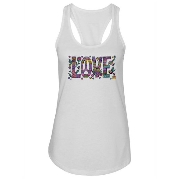 Love Hippie Design Tank Women -Image by Shutterstock, Female Medium