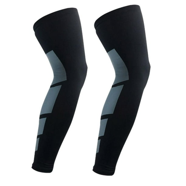 Jianama 1pc Basketball Leg Sleeve Knee Protector Sports Long Kneepad (Black  L) 
