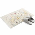thumbnail image 4 of Vintage Flowers Bathroom Rug 2'x3', Pink Blue Colorful Botanical Low Profile Front Entryway Rug with Tassels, Woven Cotton Washable Kitchen Mat Carpet for Foyer Bedroom Back Door Decor, 4 of 9