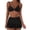 Black, variant on Sngxgn Women's Bikini Two Piece Swimsuit Back Lace up Adjustable Bathing Suit(Black,M)
