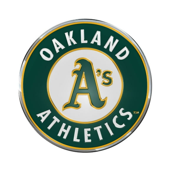 Team Promark MLB Oakland Athletics Aluminum Color Emblem, 3.25" Diameter, Green