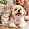 thumbnail image 5 of Pet Collar with Safety Buckle Vibrant Adjustable Beaded Collars for Cats and Puppy Dogs Cute Necklace with Charm Pendant for Small Kitten Puppy Girl Dog L, 5 of 6