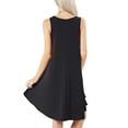 thumbnail image 3 of Robe Sans Manches pour Femmes Mode Robe Sans Manches pour Femmes Unie Poches Décontractée Gilet Évasée Robes T-Shirt, 3 of 9