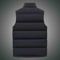 thumbnail image 4 of YLSDL Men's Winter Warm Vest Stand Collar Sleeveless Zipper Pockets Lightweight Puffer Waistcoat Outerwear Black XL, 4 of 4