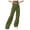 Green, variant on Fesfesfes Women Pant Straight Pockets Corduroy Mid Waist Straight Corduroy Leg Pants Trousers