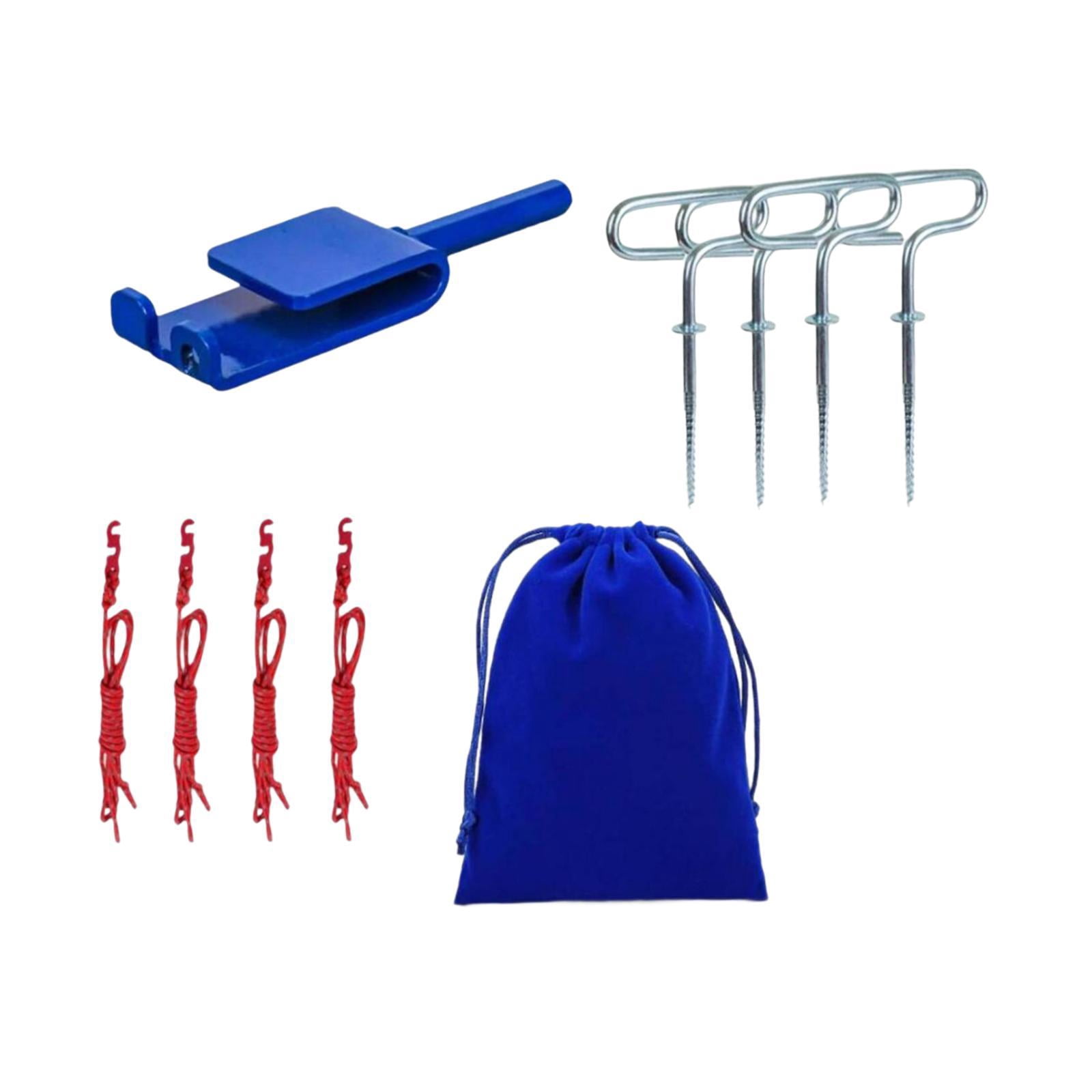 harayaa Ice Fishing Anchor Tool Metal Ice Anchor Drill Adapter for Ice Insert Sewing